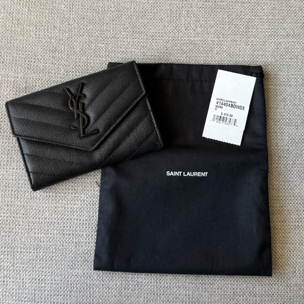 Saint Laurent Textured Black Wallet